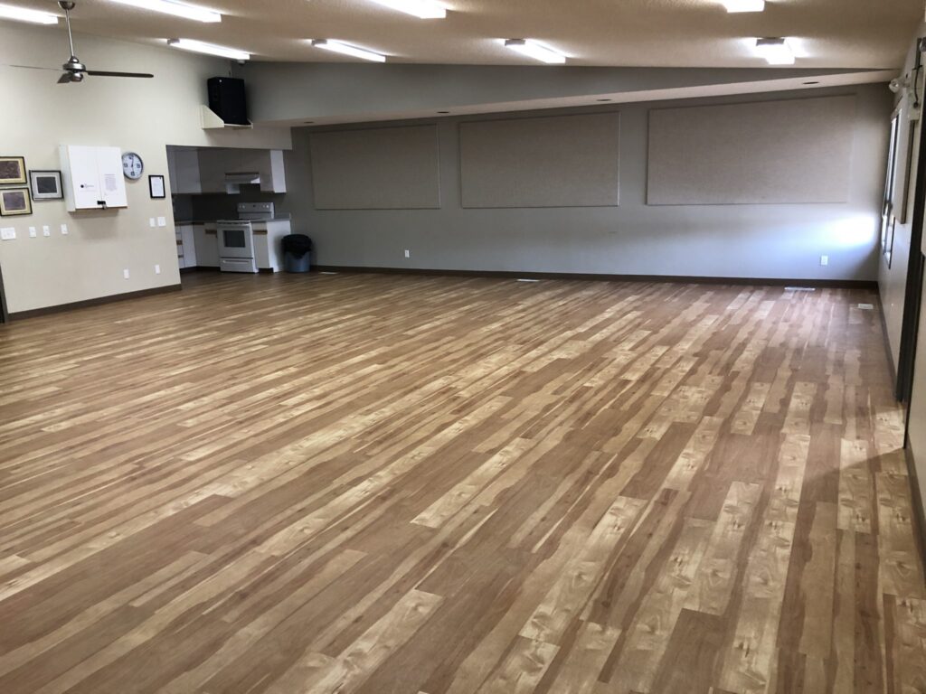 Lessard community hall used as an Indoor gym at Lessard Playschool preschool program west Edmonton